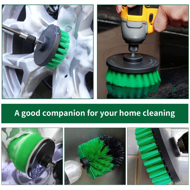 ETOUPA 8 Pcs Drill Brush Attachment Set, Power Cleaning Scrub
