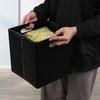 Fabnati Set of 4 Foldable Storage Cubes Plastic, Black Cubes