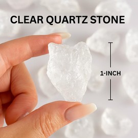 Large 1.25-2.0” Natural Crystal Quartz Healing Stones – Raw Gemstone for Love, Meditation, Chakra Balancing, Reiki, Crystal Grid, Energy Work, Tumbling, Wire Wrapping & Spiritual Home Décor
