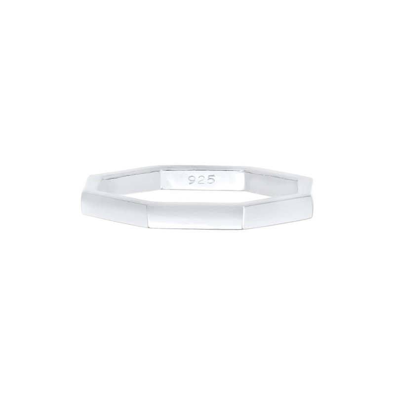 Elli Women's Pinky Octagon Shape Geo Look Ring in 925