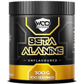 Beta Alanine Powder 300g - Unflavoured Beta Alanine for Functional Fitness | Scoop Included | Enhances Training Duration & Performance | Backed by Athletes - WOD Powders - 300g