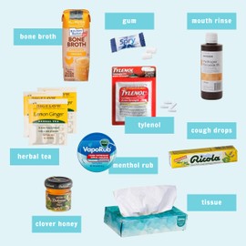 All | Better Care Package for Cold and Cough Cold, Cough, Coughing, Strep Throat, Box No. 03-D (Medium)