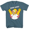 The Simpsons Homer Woo Hoo! Mens Adult T-Shirt(SM, Slate Grey)