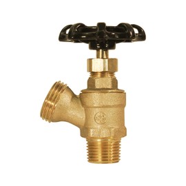 Midline Valve 6834 Boiler Drain Valve with Stuffing Box 1/2 in. MIP Inlet x 3/4 in. MHT Outlet, Brass, No Lead