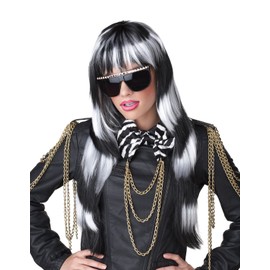 California Costumes Black White Untamed Wig, Black/White, One Size