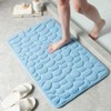 Microfiber Bath Mat for Bathroom – Water-Absorbing Cobblestone Embossed Design