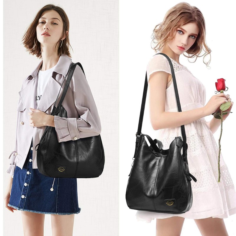 I IHAYNER Soft Vegan Leather Bags Large Capacity Handbag Multiple