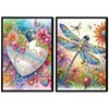 DCIDBEI A5 Diamond Painting Notebook Set of 2 Heart Dragonfly