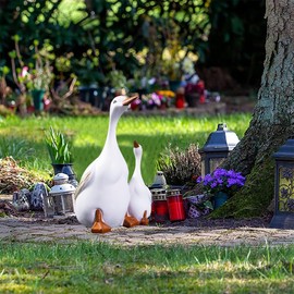 DeryArcle Duck Sculpture, Mother Duck and Duckling Statue 3D Animal Resin Ornament Duck Resin Sculpture for Garden Outdoor Lawn Pond Balcony Decorations Gift (Large)