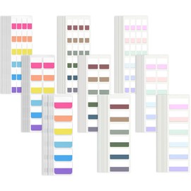 IUSOT 1260 Stück Index Tabs, 3 Farbschemata und 3 Größen für Markierungen, Seitenmarker Selbstklebend, Kleberegister, Bunte Page Marker, für Bücher und Dokumente, Wiederverwendbar, Rückstandsfrei