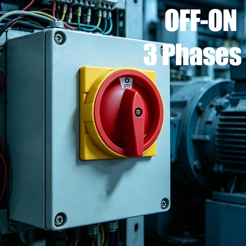 KEYMOO 20 Amp Off-ON 2 Positions 3 Phases Rotary Cam