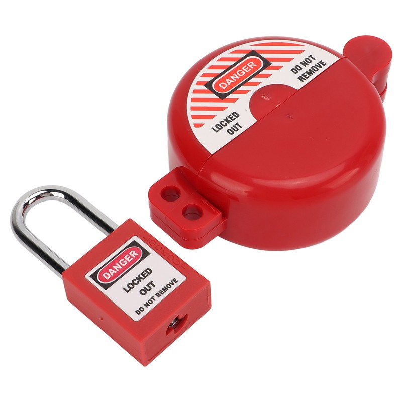 Lockout Tagout Valve Lock with Safety Padlock Heatproof Impact Resistant