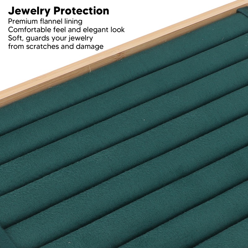 Rings Tray 7 Rows Stackable Protective Scratch Proof Lining Drawer