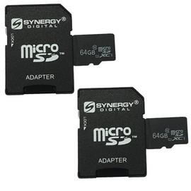 ACTIVEON CX Camcorder Memory Card 2 x 64GB microSDXC Class 10 Extreme Memory Card with SD Adapter (2 Pack)