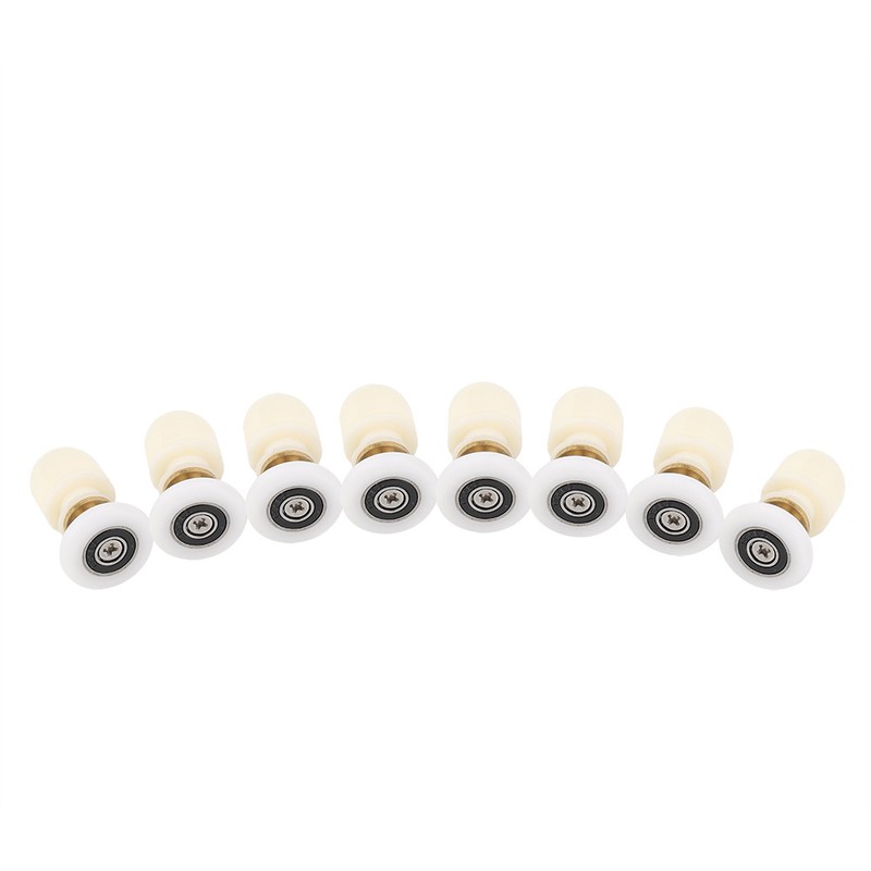 8pcs Brass ABS Sliding Glass Shower Door Rollers Runners Pulleys