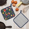 Now Designs Basic Potholder, Set of Two, Midnight Garden