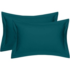Comfort Beddings Heavy Quality 650 Thread Count 100% Egyptian Cotton Oxford Pillow Cases Pack Of 2 - Teal (Superking Size 50 x 90 CM)