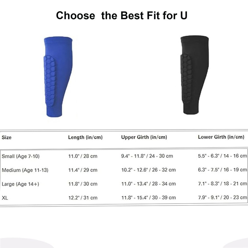 2Pack Soccer Shin Guards Shin Pads,IGUGIG Calf Compression Sleeve with