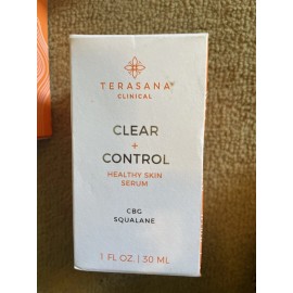 Terasana Clear + Control Healthy Skin Serum 1 Fl Oz CBG Squalane “Lot Of 4”