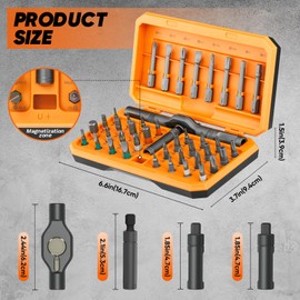 Saker 42 in 1 Magnetic Screwdriver Set,Multi Bit Screwdriver Set with T Handle & Storage Case for Christmas Gifts Furniture,Computer,Bicycle,Electronic Repair and DIY Orange