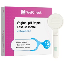 Vaginal pH Test Strips - Fast Results in 15 Seconds - Extra Wide 5mm Strips with Anti-Slip Grip Handle - Includes Color Chart and Manual - 15 Individually Packaged Strips