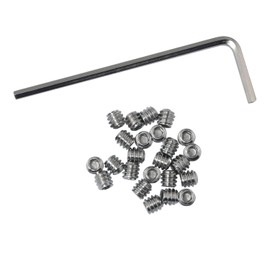 DGBRSM 25PCS 10-24 x 3/16'' Stainless Steel Allen Head Hex Hexagon Socket Set Hex Allen Head Socket Set Screws Grub Screw Bolts Internal Hex Drive Cup-Point Screws with Hex Wrenches