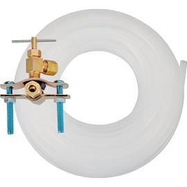 Rocky Mountain Goods Refrigerator Ice Maker Water Line Kit 25 ft - Universal Supply Line Hose with Brass Saddle Valve - 1/4 in Connection for Most Fridges