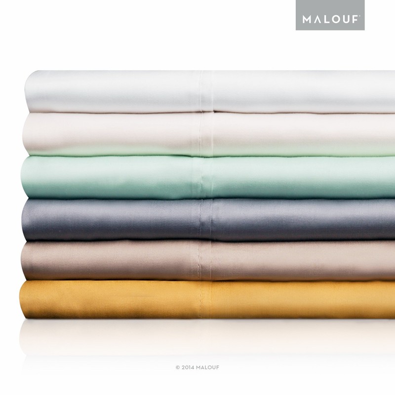 Malouf Soft and Eco Friendly Tencel Pillowcase-and-Sheet-Sets, California King, Ecru