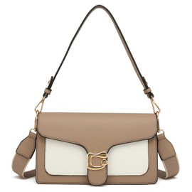 Travistar Small Crossbody Bags for Women - Vegan Leather Cross Body Bag Cute Cross Body Purse Trendy Shoulder Bag Satchel Handbags Evening Bag Clutch Purses with 2 Detachable Straps Khaki