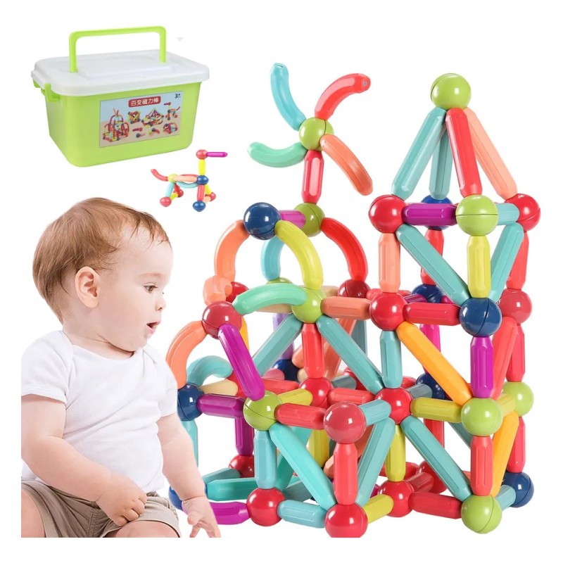 Bloques Construcción Magnéticos Juguete Didáctico Niños 42pz