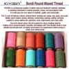Kivisin Vibrant 0.45mm Waxed Thread, 12 x 115 Yards Wax