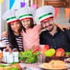 Kyson 4 Pieces Italian Flag Chef Hats Red White and