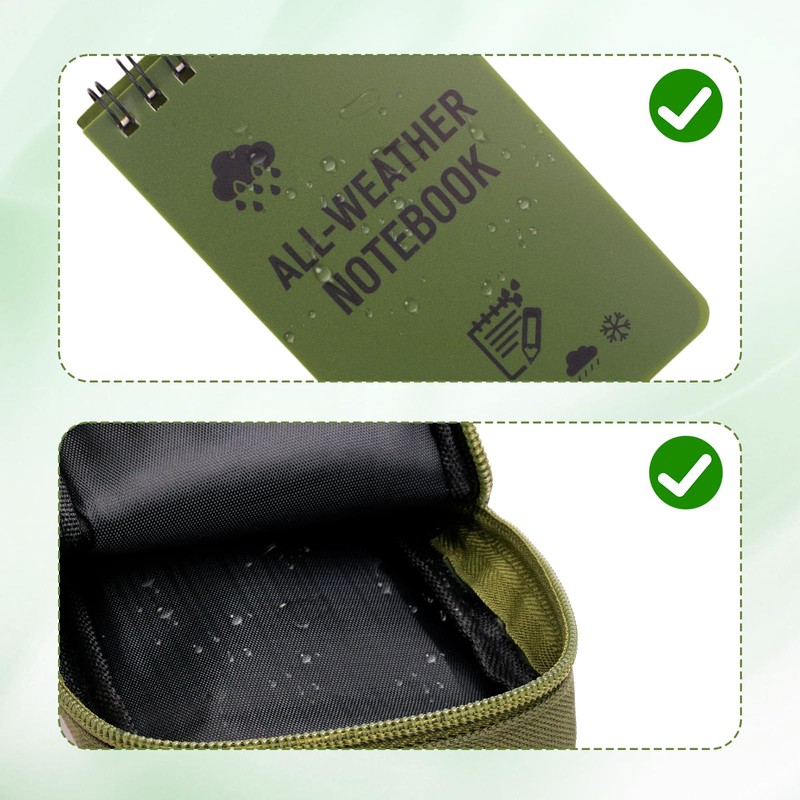 7 Pack Waterproof Notebook Set, 3×5 Inch Waterproof Notepad with