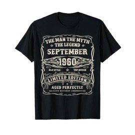 September 1960 65th Birthday Gifts for Men 65 Year Old Bday T-Shirt