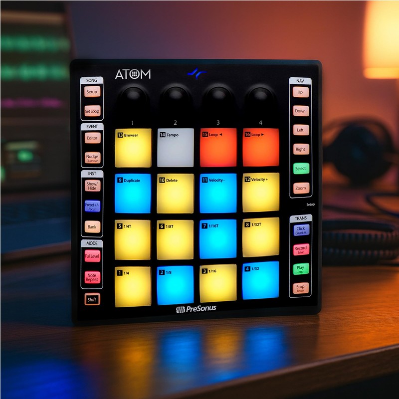 PreSonus ATOM Production and Performance MIDI Pad Controller Bundle with