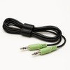 3.5mm Stereo Mini Plug Audio Cable with Green Ends Noise