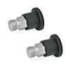 Ganter Normelemente GN 822.7-4-M8-C 7-4-M8-C Locking Bolts Small Design Black