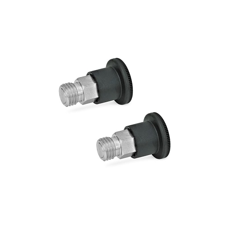 Ganter Normelemente GN 822.7-4-M8-C 7-4-M8-C Locking Bolts Small Design Black