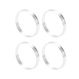 INFINAUTO Autofelgen-Naben-Zentrierringe OD 68,1 mm bis ID 66,6 mm Räderzentrumswelle Stoßdämpfende Nabenringe aus Aluminiumlegierung Silberton Langlebig