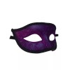 Elegance Mask Dark Purple Elegant Crescent Glitter Venetian Masquerade Mask