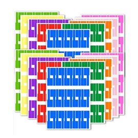 540 Piece Self Adhesive Cable Label Set 9 Assorted Random Colors for Electronics Network Office Organization Printer Compatible Wire Tags