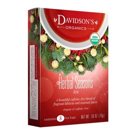 Davidson's Organics, Herbal Seasons Tea, 8-count Tea Bags, Pack of 12