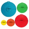 Set of 5 Silicone Lids,Heat Resistant, Microwave Splatter Covers, Reusable