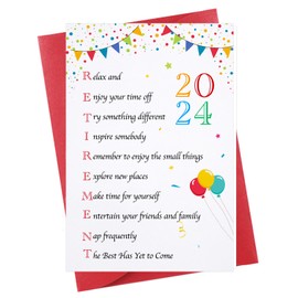 WhatSign Retirement Cards for Woman Men - 2024 Retirement Gifts Happy Retirement Gifts Card with Envelope Retired Gifts for Coworker Teacher