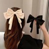 White Satin Bow Hair Clips for Girls Women Ribbon Bows