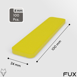 FUX Glazing Packers 100 - Plastic Shims & Spacers 100x24x4mm for Window & Door Frames