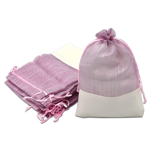 TheDisplayGuys For Your Modern Living 24-Pack Linen & Pink Organza