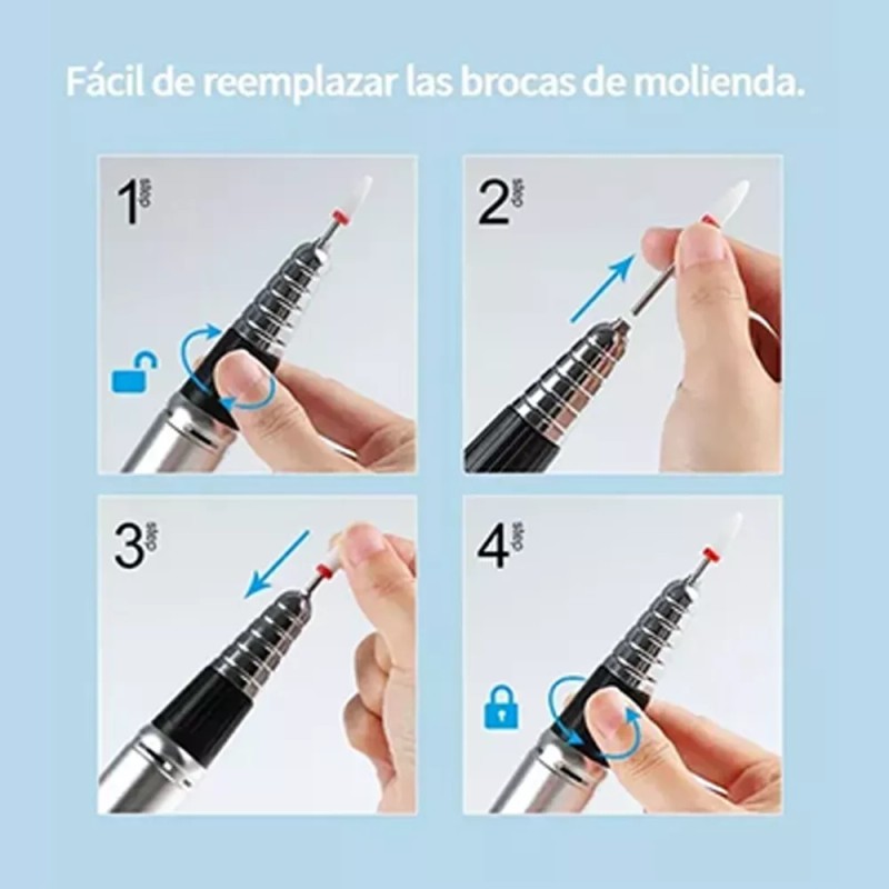 Navamtki Torno Pulidor De Uñas Con Pedal De 45000 Rpm