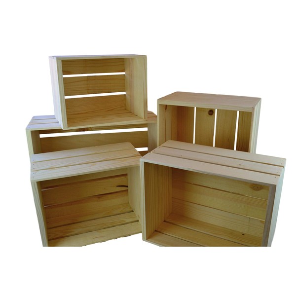Poole & Sons INC. Wooden Crate Nesting Set 5 Piece