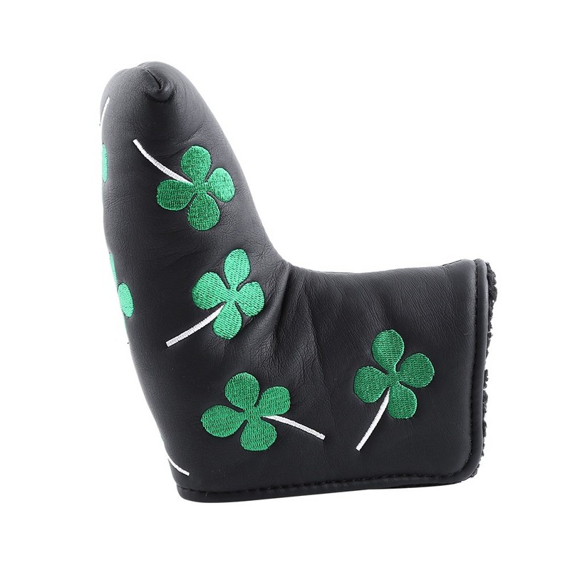 Putter Cover Clover Golf Headcover Blade Cover, Pu Four Leaf